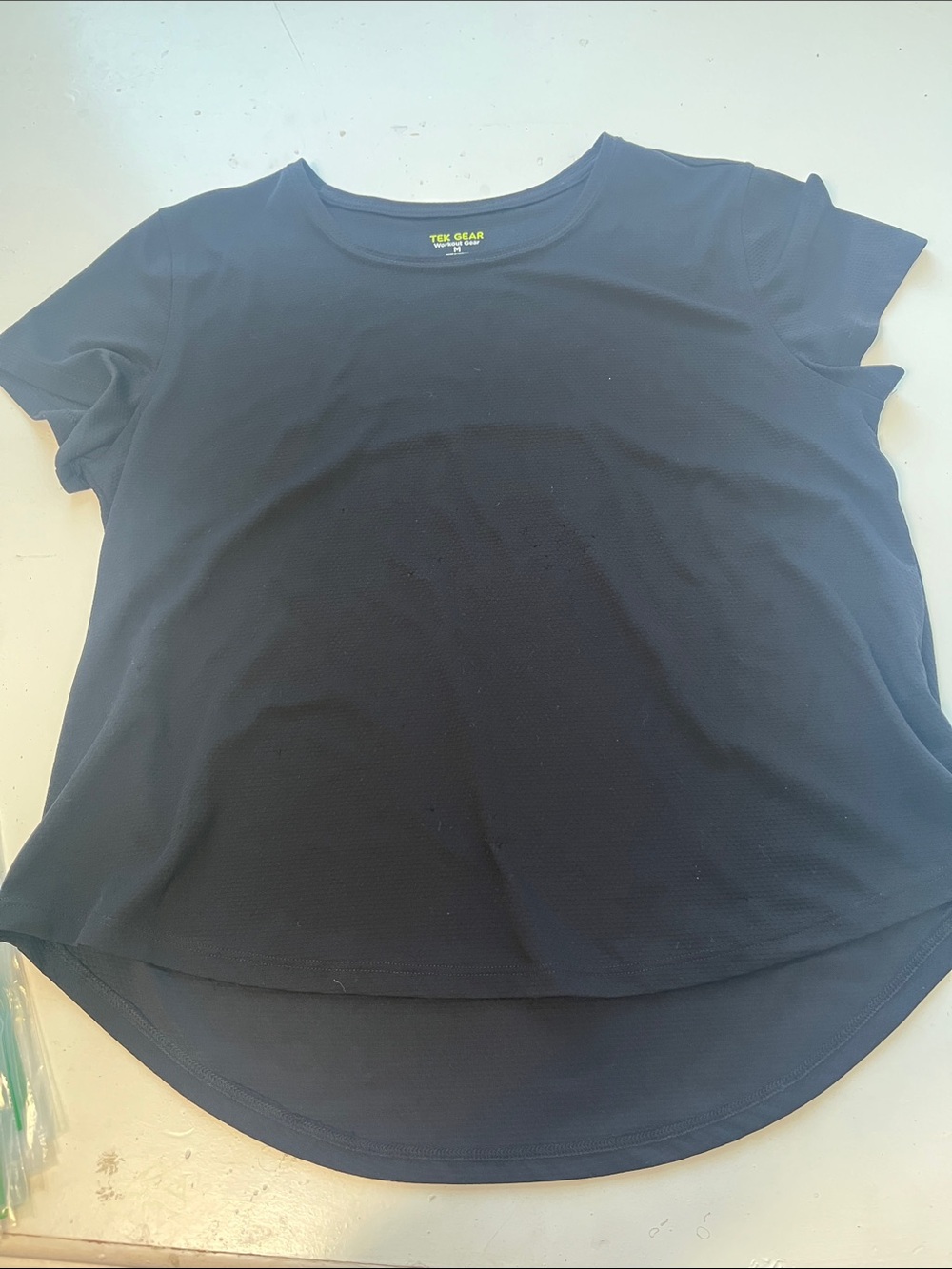 Tek Gear Medium Black Workout Gear Short Sleeve Dry Fit T Shirt